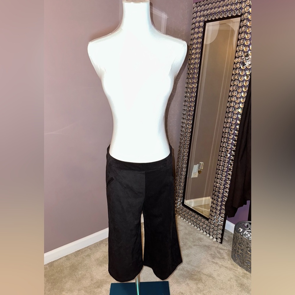 Black Velvet Capri Pants